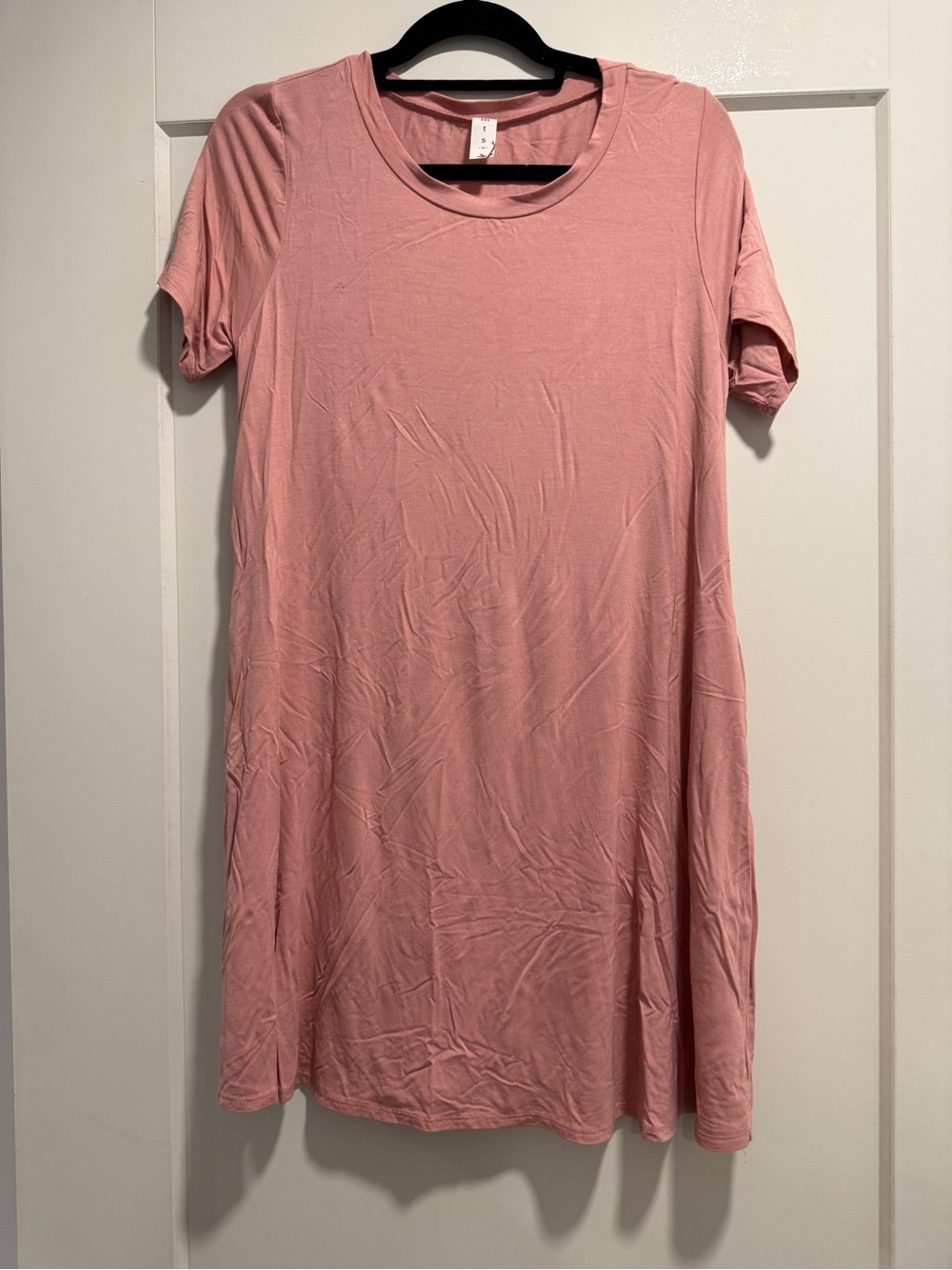 mts Dusty Rose Short Sleeve Mini T-Shirt Dress